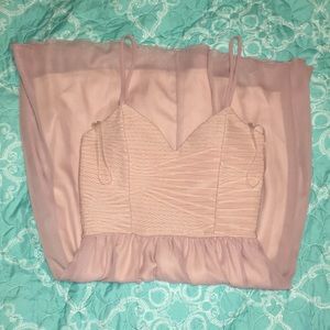 Light pink and tan dress